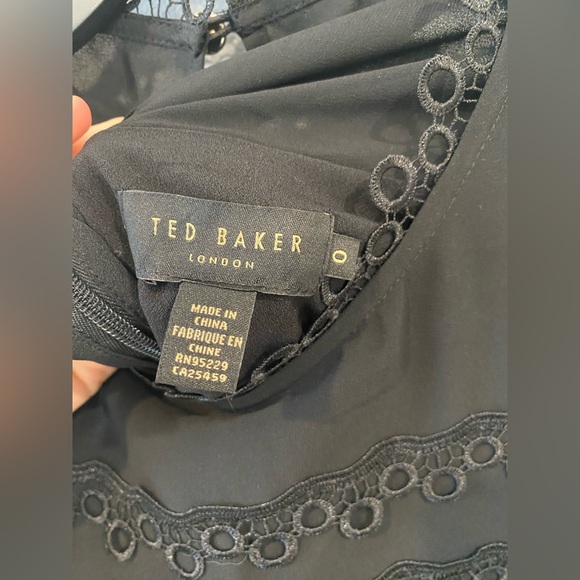 Ted Baker Black Lace Trimmed Arrebel Dress - Picture 7 of 8